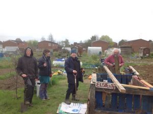 at the allotment