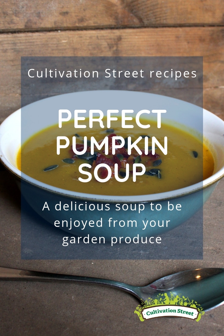 Cultivation Street recipes, perfect pumpkin soup, a delicious soup to be enjoyed from your garden produce