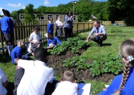 Midfield Primary School children and staff