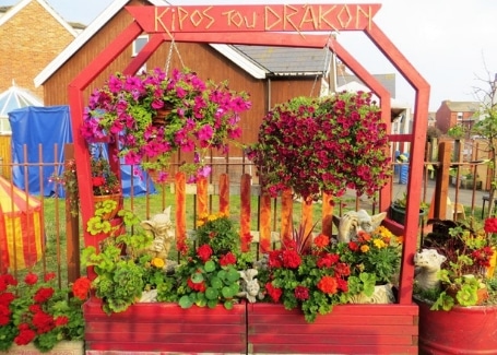 Kipos Tou Drakon, The Dragon's Garden, their final display, Shortlisted in the 2018 Cultivation Street Competition in Calliope Colour Your Life