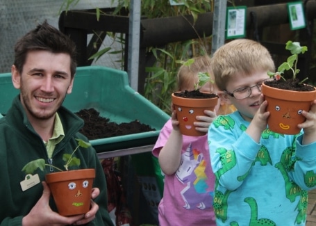 Cultivation Street Stories, Old Railway Line Garden Centre Matthew Lewis working with local children