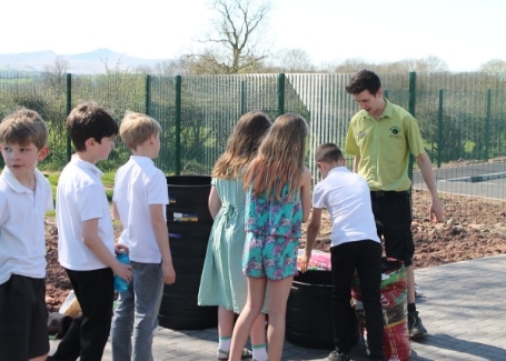 Cultivation Street Stories, Old Railway Line Garden Centre Matthew Lewis working with local school children