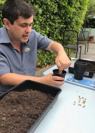 Steve Purton, Dobbies Milton Keynes, Cultivation Street Ambassador of the Year 2018 sowing seeds