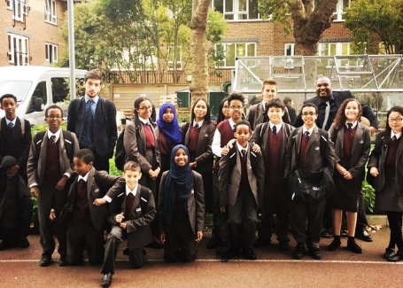 Hammersmith Academy students involved in their Cultivation Street garden