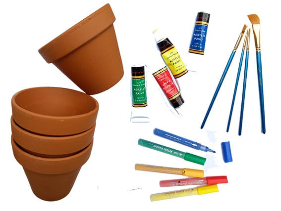 Painting Pots Main cultivation street communiyt school gardening calliope you will need