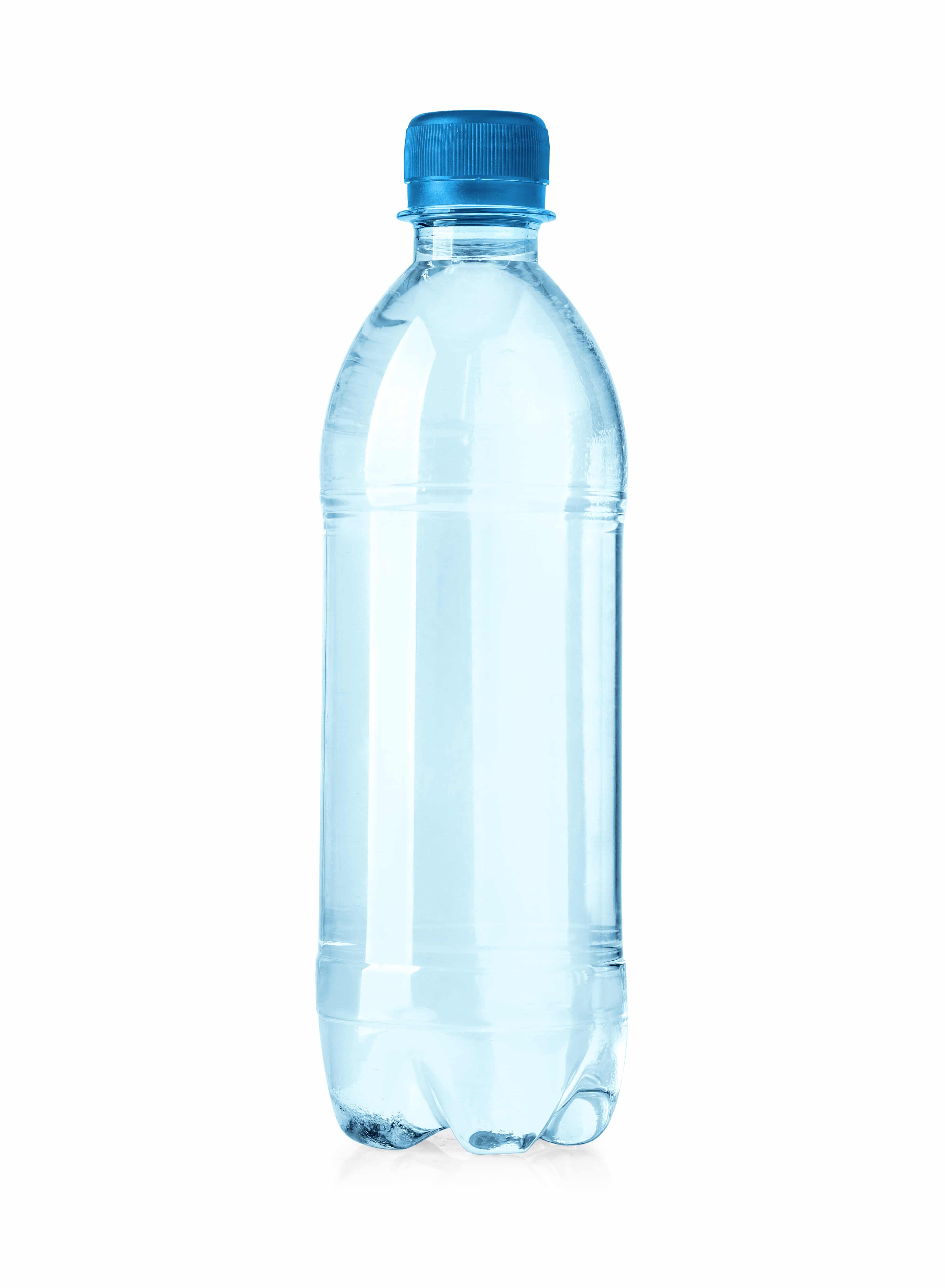 plastic water bottles isolated on white background with clipping path