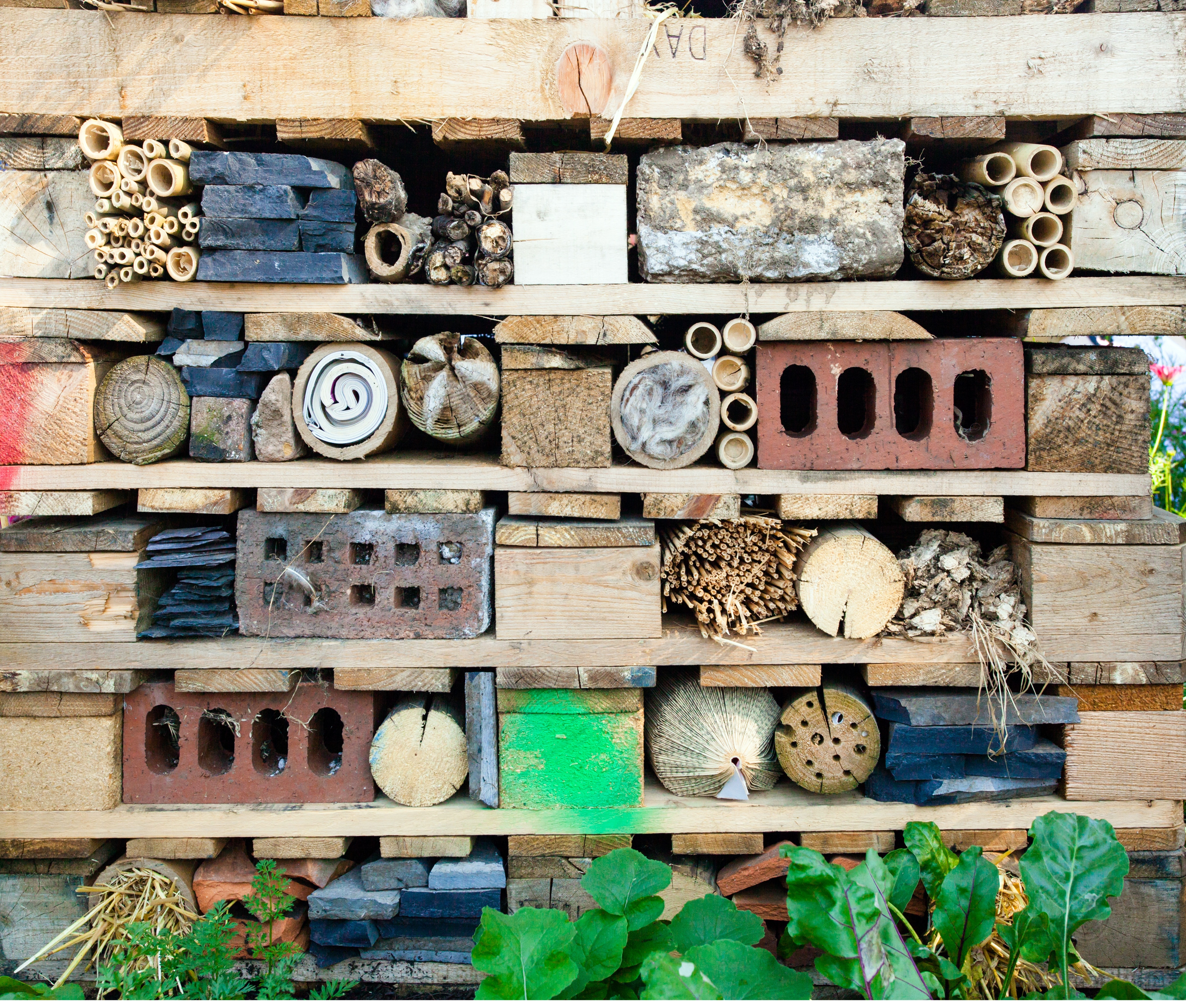 Bugs hotel in a garden