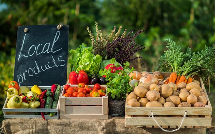 selling vegetables