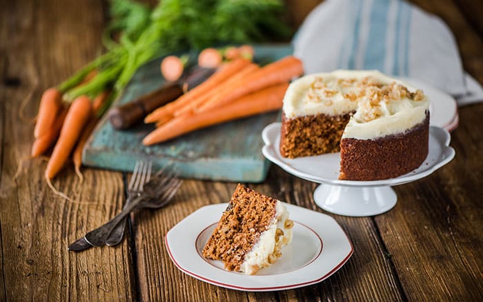carrot cake and carrots