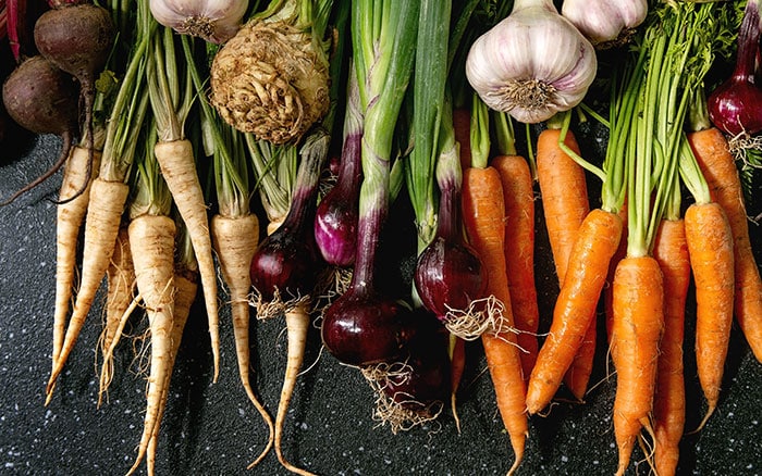Harvested-root-vegetables Harvested root vegetables